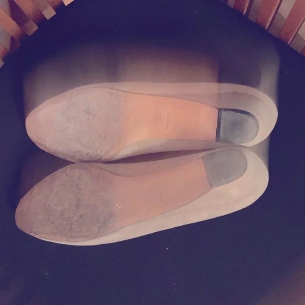 Salvatore Ferragamo Vintage Suede Low Heel Wedge Tan 9.5
